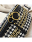 Fashion Black Woolet Chain Shoulder-slung Chest Bag