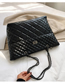 Fashion Black Chain Rhombic Shoulder Messenger Bag