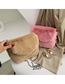 Fashion Pink Plush Chain Shoulder Messenger Bag