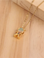 Fashion Gold Diamond Character Necklace
