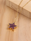 Fashion Blue Micro-studded Zircon Pentagram Necklace