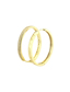 Fashion Gold Copper Plated Zirconium Hollow Earrings