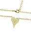 Fashion Gold Zirconium Heart-shaped Necklace