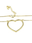 Fashion Gold Zirconium Heart Shaped Hollow Necklace