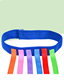 Fashion Blue Tie + 6 Tails Tail Tail Straps For Children's Toys