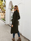 Fashion Gray Green Strap Over The Knee Coat