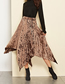 Fashion Brown Pleated Elastic Skirt