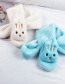 Fashion Khaki Cartoon Rabbit Furry Cross Children's Bib