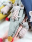 Fashion Gray Cartoon Mouse Baby Cotton Padded Quilted Scarf