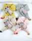 Fashion Beige Cartoon Mouse Baby Cotton Padded Quilted Scarf