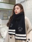 Fashion Black Dual-use Knitted Woolen Pocket Shawl