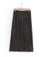 Fashion Black Polka Dot Pleated Skirt