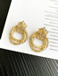 Fashion Gold Alloy Studded Geometric Earrings