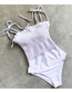 Fashion Green Wrinkle-laying Process Bandage Lace One-piece Swimsuit