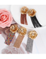 Fashion Champagne Alloy Flower Fringed Stud Earrings