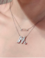 Fashion C Silver English Alphabet Adjustable Necklace