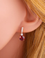 Fashion Pink Full Diamond Large Zircon Earrings