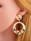 Fashion Gold Geometric Alloy Hollow Circle Earrings