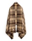 Fashion Coffee Color Houndstooth Cashmere Scarf Shawl