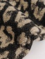 Fashion Brown Leopard Jacquard Imitation Cashmere Tassel Scarf Shawl