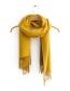 Fashion Ginger Yellow Double-faced Cashmere Fringed Scarf Shawl (parental)