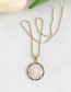 Fashion Gold Copper Inlay Zircon Eyes Love Mouth Palm Necklace