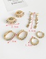 Fashion Gold Copper Inlaid Zircon Letters Love Earrings