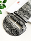 Fashion Silver Snake Pu Suede Animal Print Semicircular Shape Belt