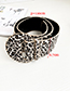 Fashion Leopard Pu Suede Animal Print Semicircular Shape Belt