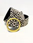 Fashion Leopard Alloy Pudding Round Belt