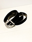 Fashion Black Alloy Diamond-studded Geometric Belt
