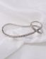Fashion Silver Micro-inlaid Zircon Opening Three Round Cross Palm Bracelet