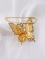 Fashion Gold Butterfly Large Brooch