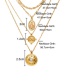 Fashion Gold Jesus Face Multi-layer Necklace