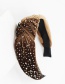 Fashion Black Granular Flannel Geometric Headband
