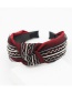 Fashion Red Lace-encrusted Bow Geometric Headband Dance