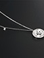 Fashion Silver  Silver Geometric Round Zircon Necklace