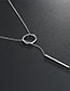 Fashion Silver  Silver Inlaid Zircon Necklace