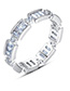 Fashion Silver Copper Inlaid Zirconium Ring