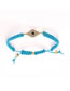 Fashion Blue Alloy Diamond Eye Woven Bracelet