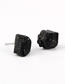 Fashion Black Irregular Natural Stone Earrings