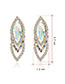 Fashion Ab Color Alloy Diamond Ab Colored Earrings