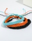Fashion Blue-green Wax Line Wide Side Bracelet