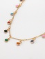 Fashion Gold Fringed Small Ball Single Layer Necklace