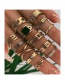 Fashion Gold Alloy Geometric Letter Star Ring 13 Piece Set
