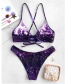 Fashion Purple Pastel Gradient Starry Star Bikini
