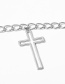 Fashion White K Geometric U-shaped Cross Multi-layer Chain Waist Chain