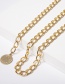 Fashion Gold Letter Geometry Single Layer Love Tassel Waist Chain