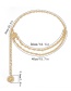 Fashion Gold Geometric Tassel Sun Flower U-shaped Waist Chain