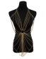 Fashion Body Chain Gold Thick Chain Lock Single Layer Necklace